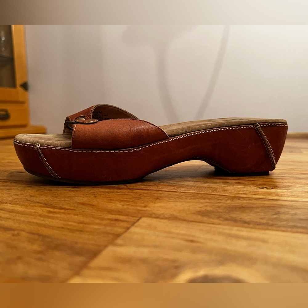 Frye Size 8.5 Porto Fino Tan Leather Upper Sandals - Picture 2 of 4